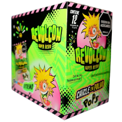 Revolcón Chicle en Polvo Pops x 12 unds 